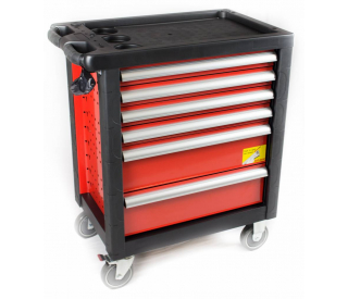 Tool trolley filled red
